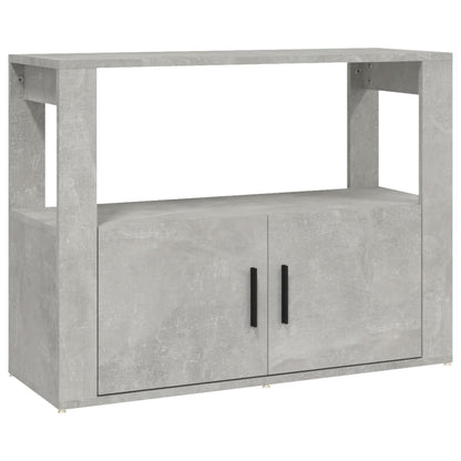 vidaXL Buffet gris béton 80x30x60 cm Bois d'ingénierie