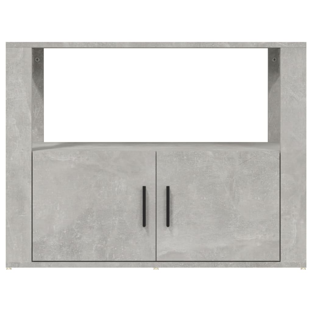 vidaXL Buffet gris béton 80x30x60 cm Bois d'ingénierie
