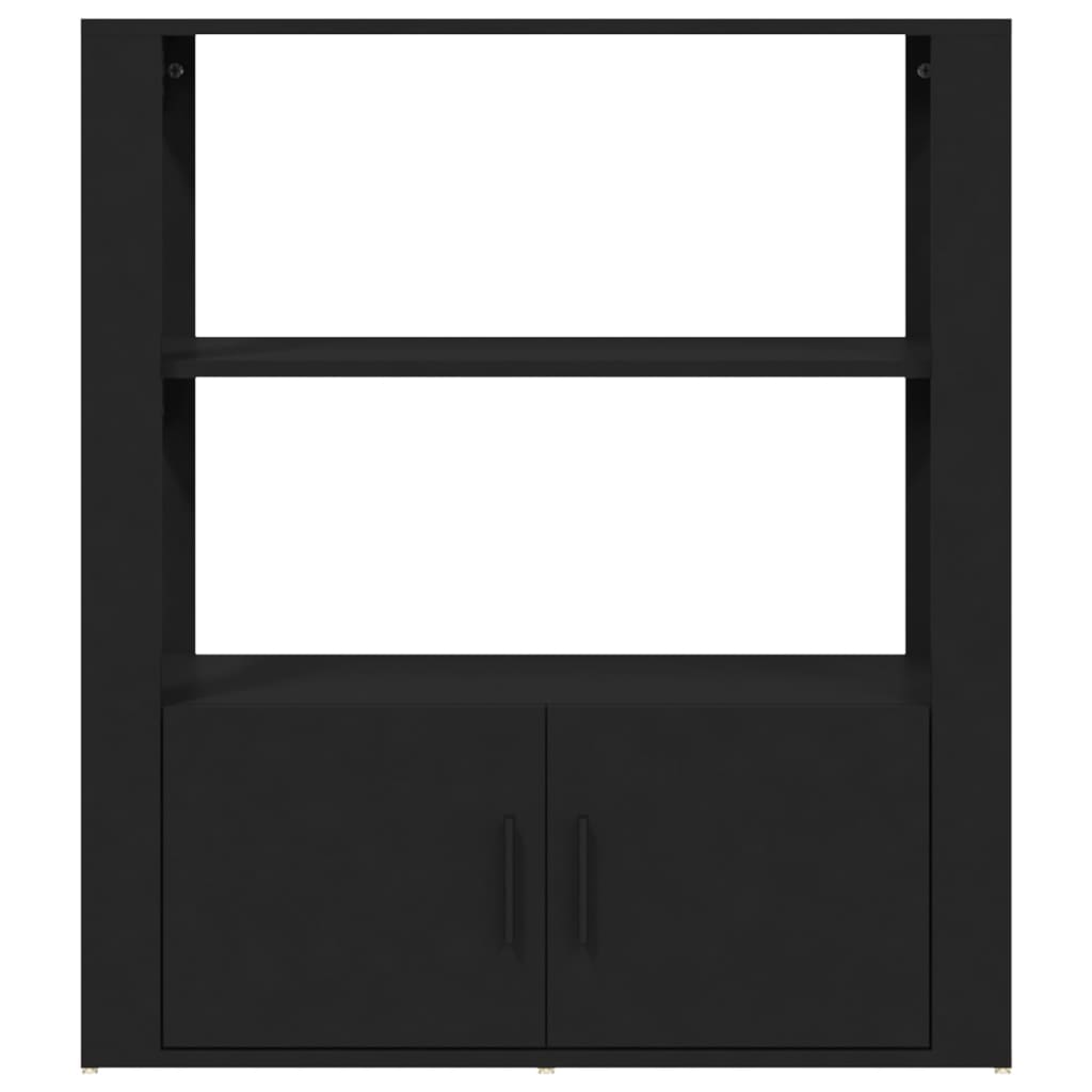 vidaXL Buffet noir 80x30x90 cm Bois d'ingénierie