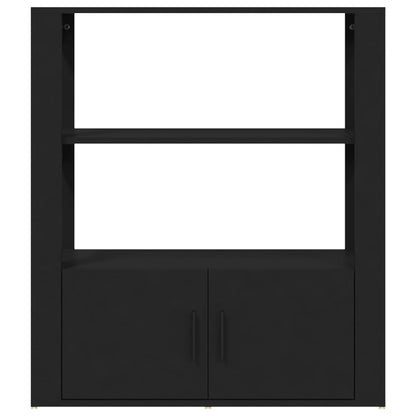 vidaXL Buffet noir 80x30x90 cm Bois d'ingénierie
