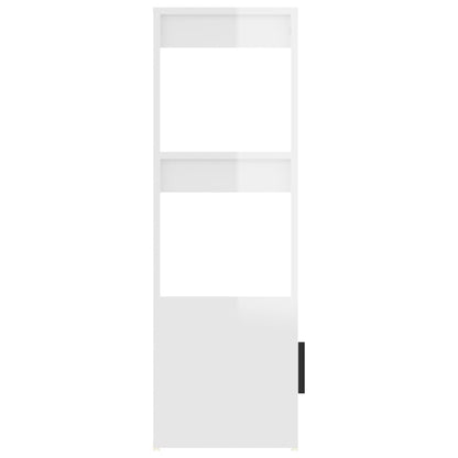vidaXL Buffet blanc brillant 80x30x90 cm Bois d'ingénierie