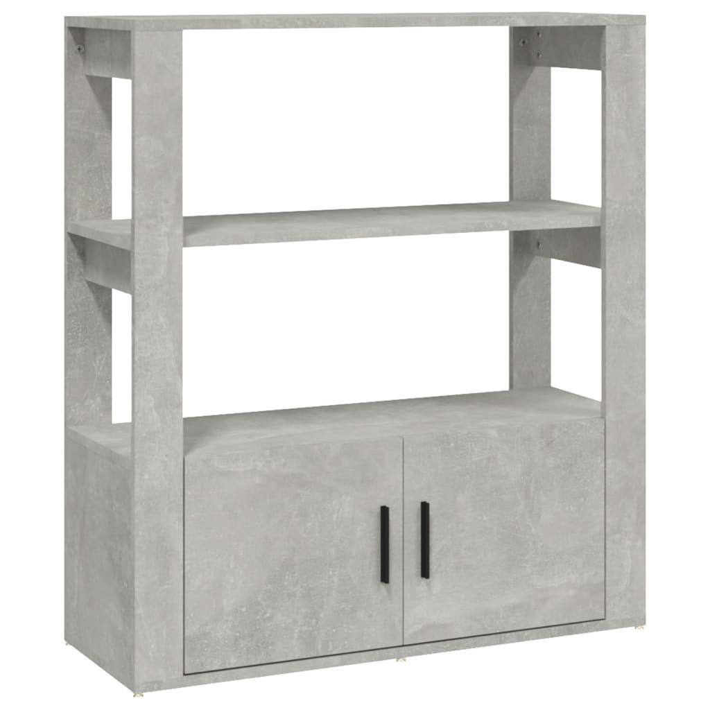 vidaXL Buffet gris béton 80x30x90 cm Bois d'ingénierie