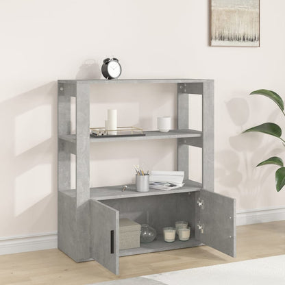vidaXL Buffet gris béton 80x30x90 cm Bois d'ingénierie