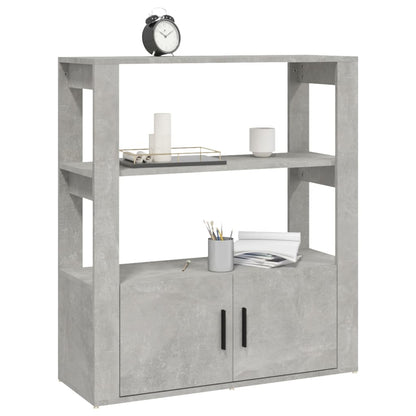 vidaXL Buffet gris béton 80x30x90 cm Bois d'ingénierie