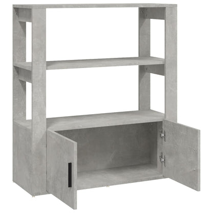 vidaXL Buffet gris béton 80x30x90 cm Bois d'ingénierie