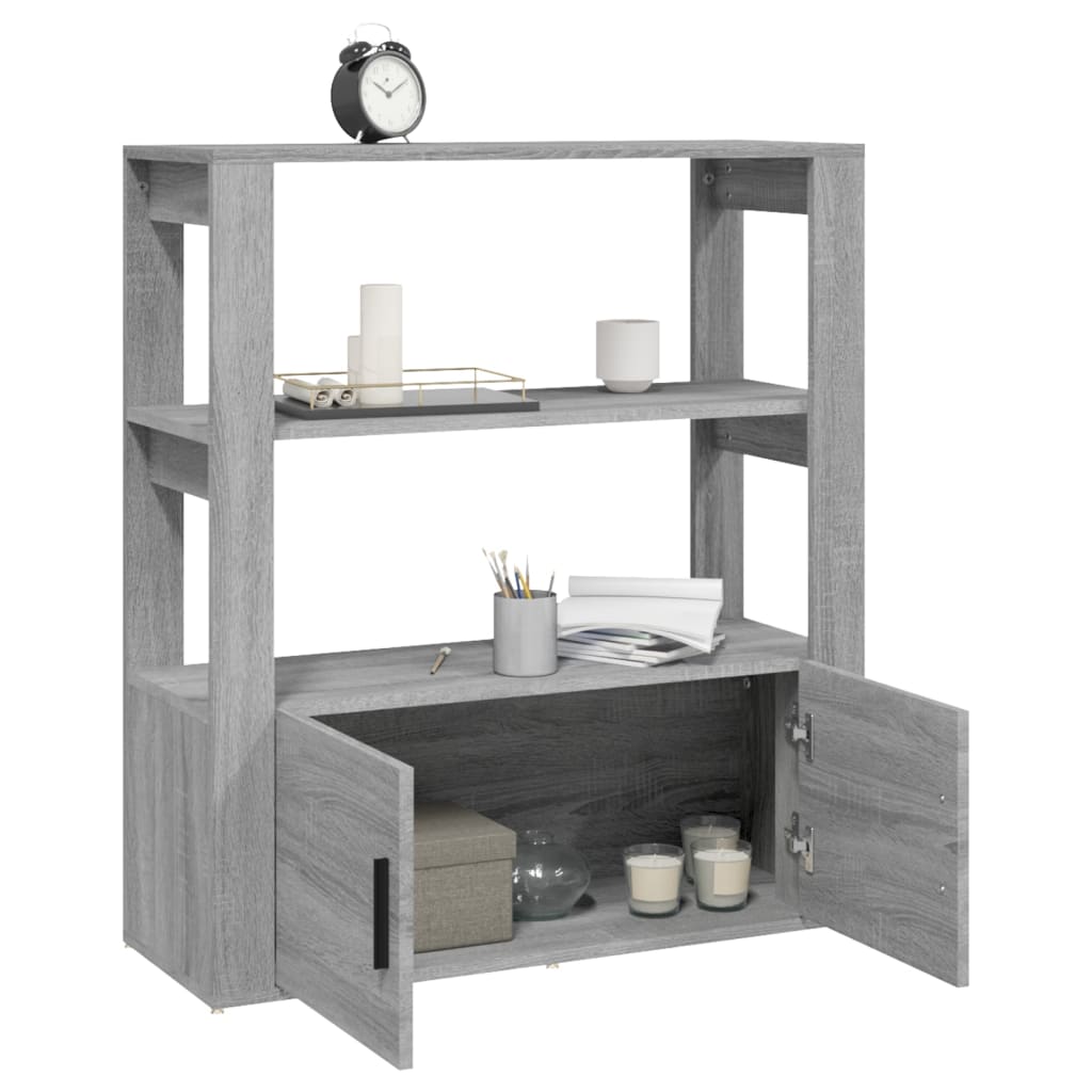 vidaXL Buffet gris Sonoma 80x30x90 cm Aggloméré