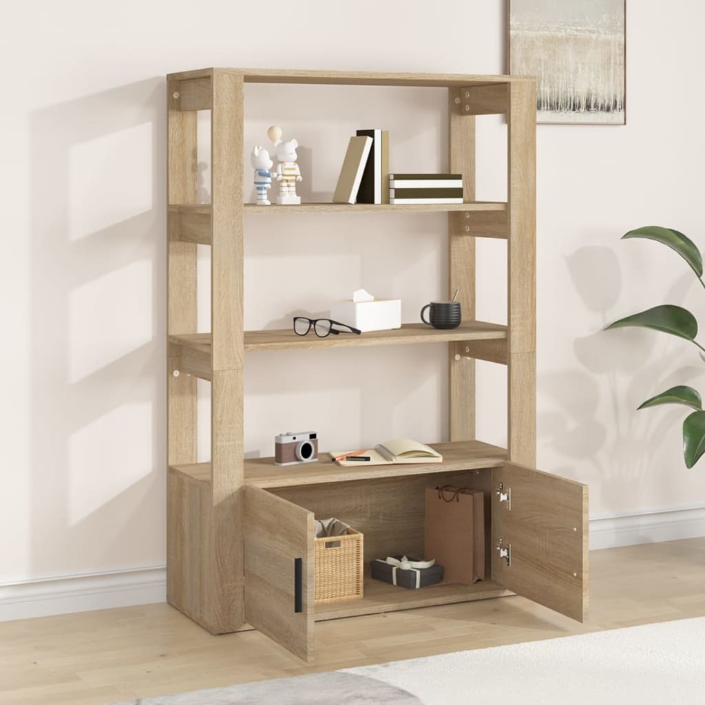vidaXL Commode Chêne Sonoma 80x30x119,5 cm Bois d'ingénierie