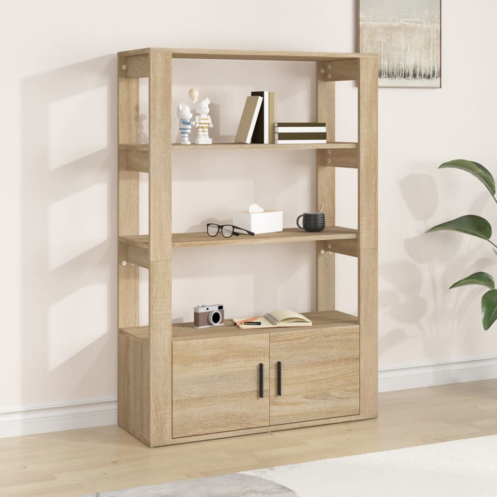 vidaXL Commode Chêne Sonoma 80x30x119,5 cm Bois d'ingénierie