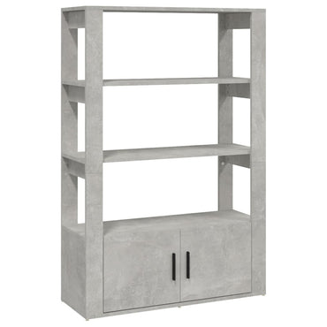 vidaXL Buffet Gris béton 80x30x119,5 cm Bois d'ingénierie