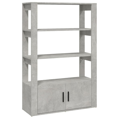 vidaXL Buffet Gris béton 80x30x119,5 cm Bois d'ingénierie