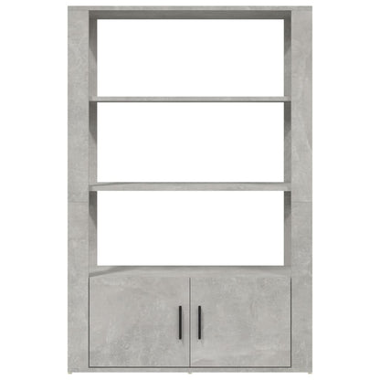 vidaXL Buffet Gris béton 80x30x119,5 cm Bois d'ingénierie