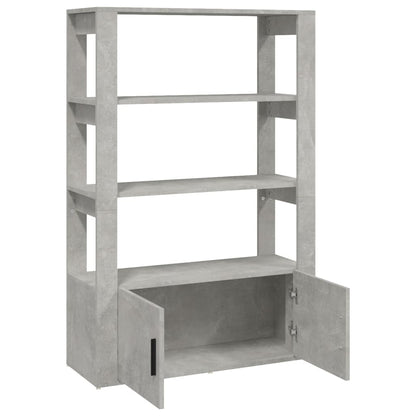 vidaXL Buffet Gris béton 80x30x119,5 cm Bois d'ingénierie