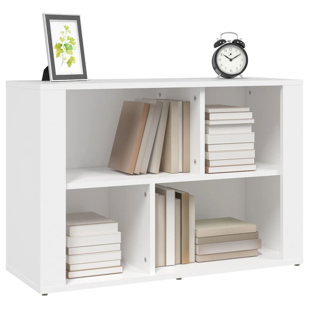 vidaXL Commode blanche 80x30x54 cm en bois d'ingénierie