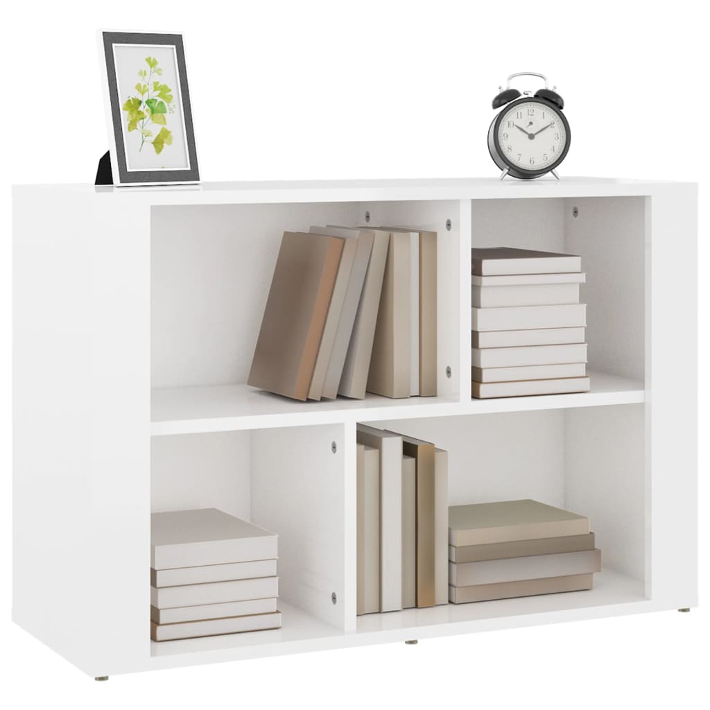 vidaXL Bahut blanc brillant 80x30x54 cm Bois d'ingénierie