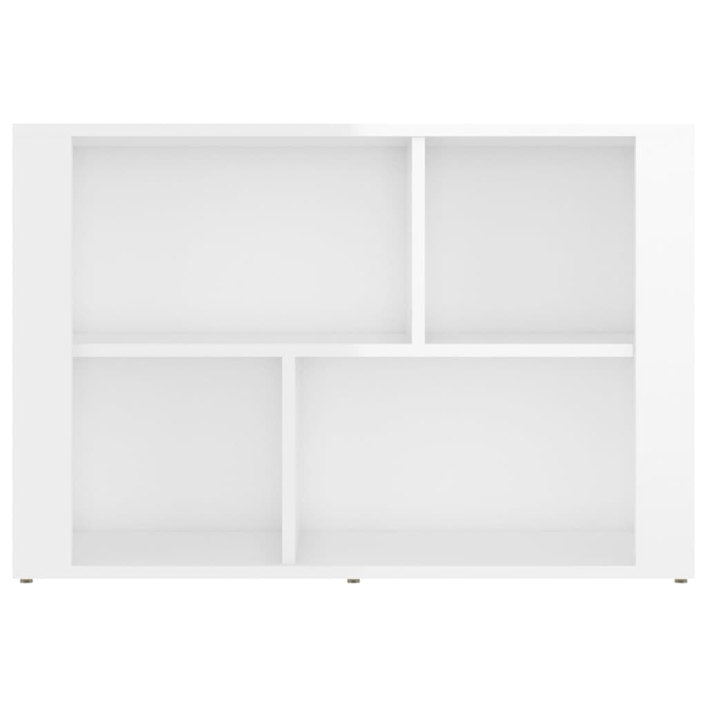 vidaXL Bahut blanc brillant 80x30x54 cm Bois d'ingénierie