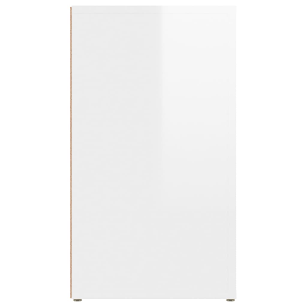 vidaXL Bahut blanc brillant 80x30x54 cm Bois d'ingénierie
