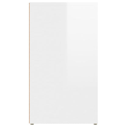 vidaXL Bahut blanc brillant 80x30x54 cm Bois d'ingénierie