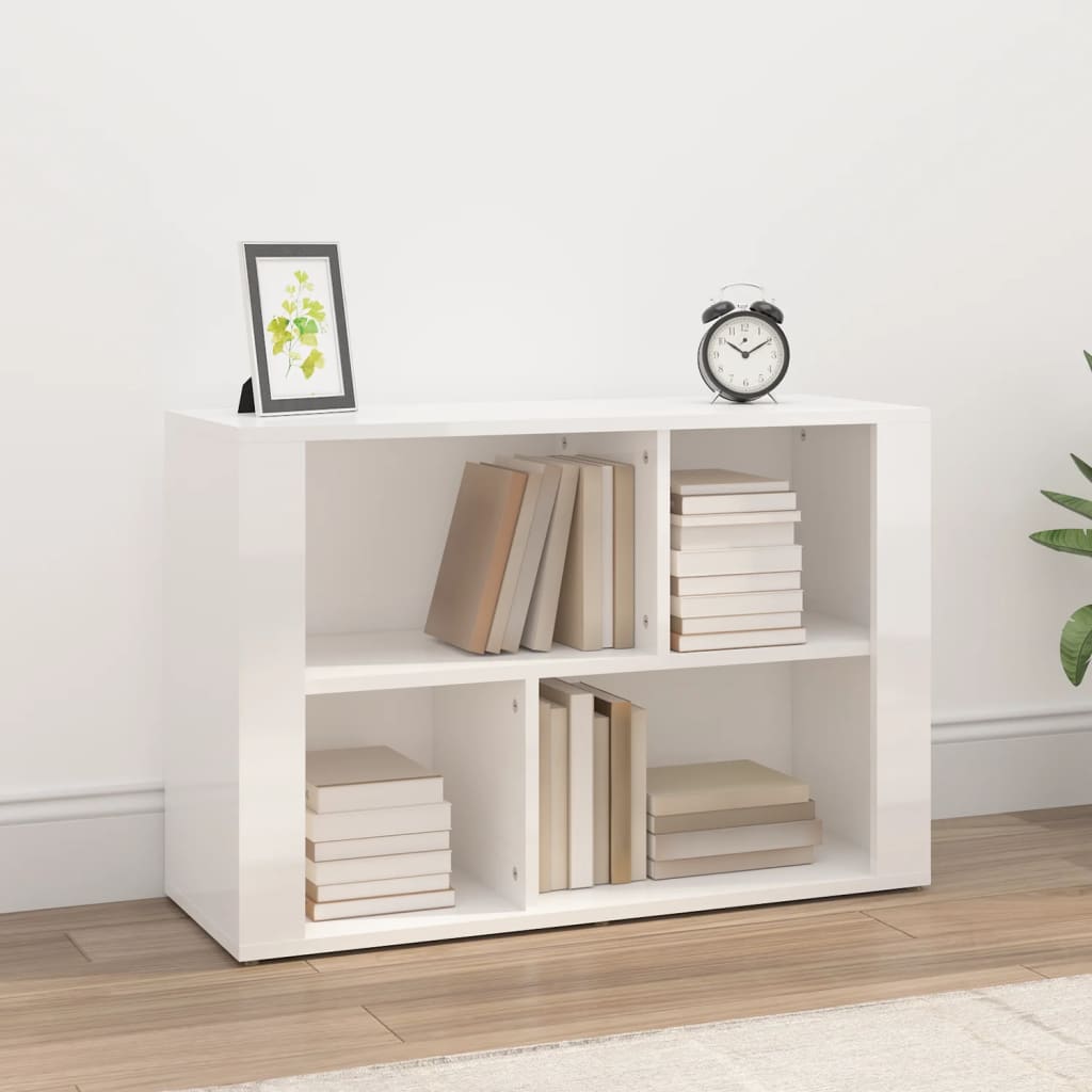 vidaXL Bahut blanc brillant 80x30x54 cm Bois d'ingénierie