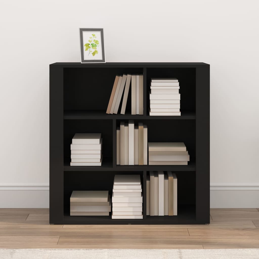 vidaXL Buffet noir 80x30x80 cm Bois d'ingénierie