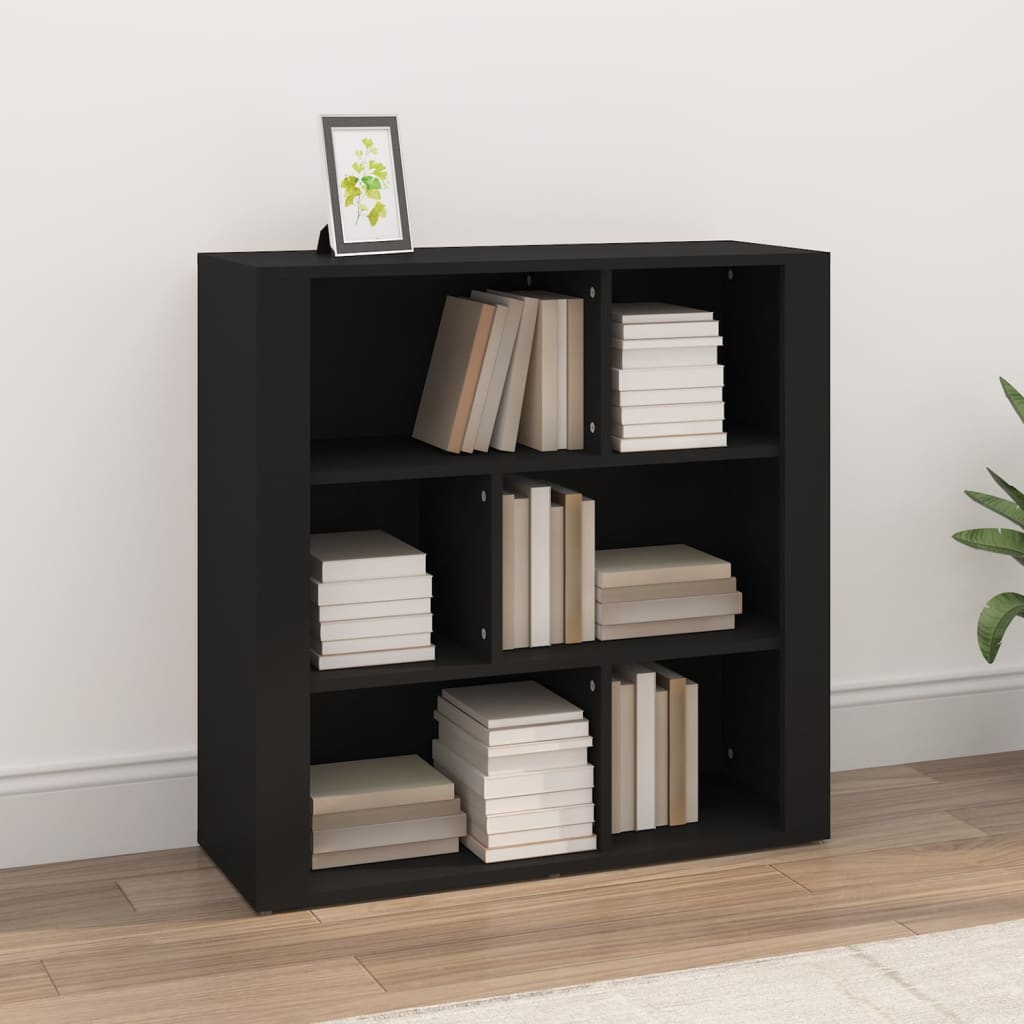 vidaXL Buffet noir 80x30x80 cm Bois d'ingénierie
