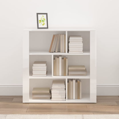 vidaXL Buffet haut brillant blanc 80x30x80 cm Bois d'ingénierie