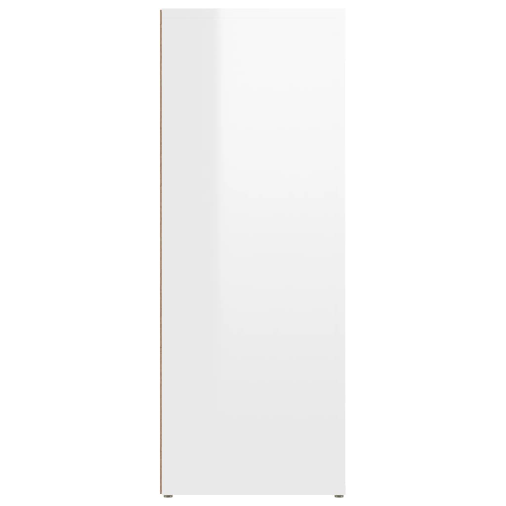 vidaXL Buffet haut brillant blanc 80x30x80 cm Bois d'ingénierie