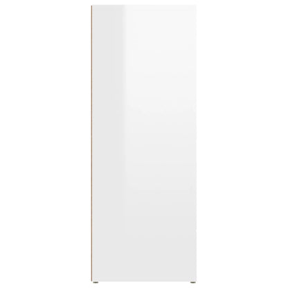 vidaXL Buffet haut brillant blanc 80x30x80 cm Bois d'ingénierie