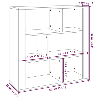 vidaXL Buffet haut brillant blanc 80x30x80 cm Bois d'ingénierie