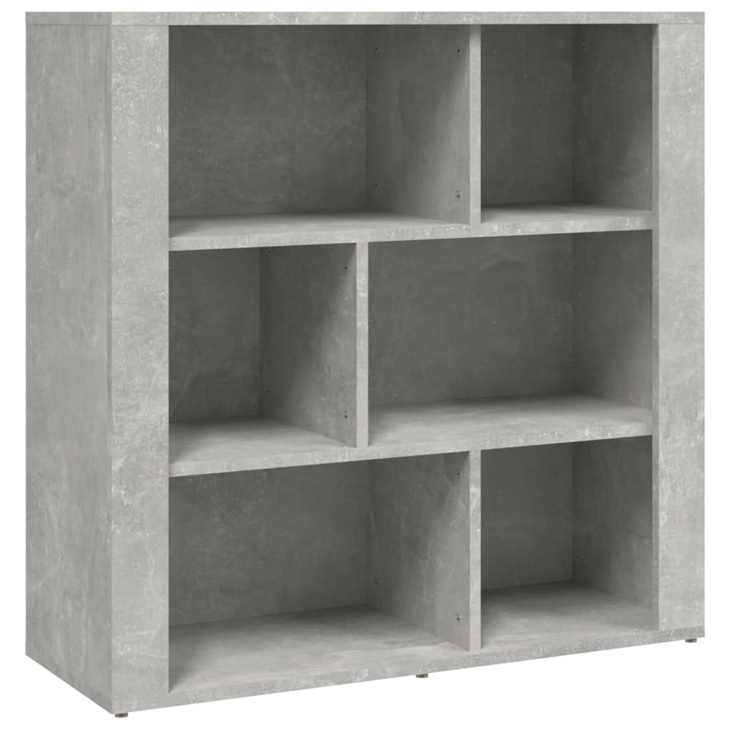 vidaXL Buffet bas en bois d'ingénierie gris béton 80x30x80 cm