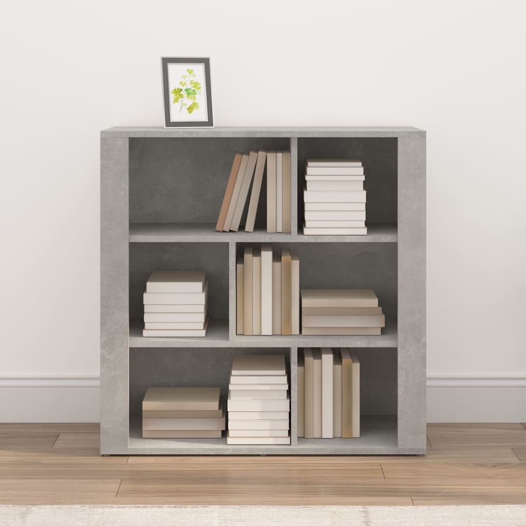 vidaXL Buffet bas en bois d'ingénierie gris béton 80x30x80 cm