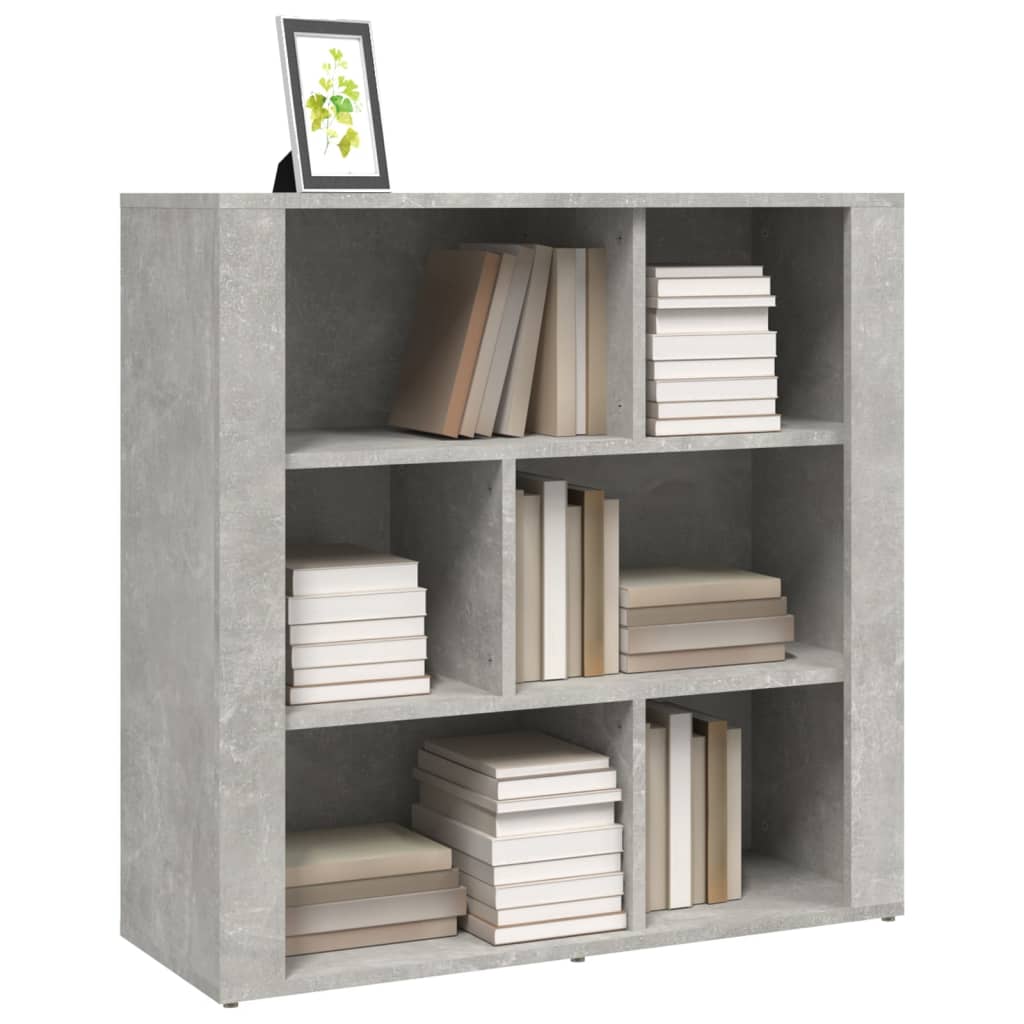 vidaXL Buffet bas en bois d'ingénierie gris béton 80x30x80 cm