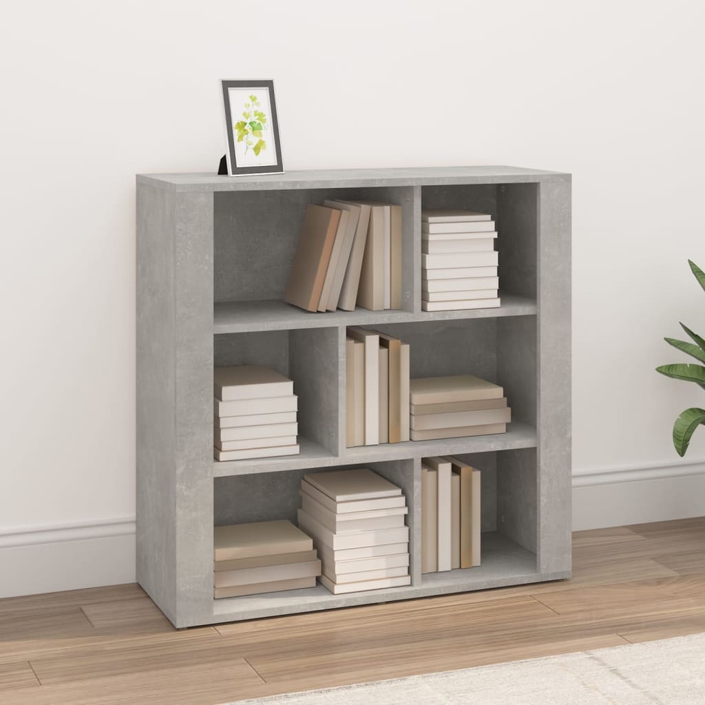 vidaXL Buffet bas en bois d'ingénierie gris béton 80x30x80 cm