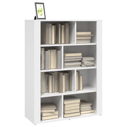 vidaXL Commode blanche 80x30x106 cm en bois d'ingénierie