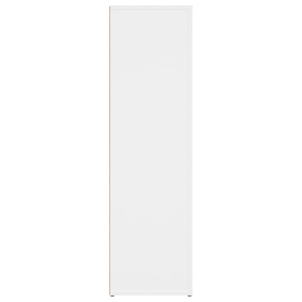 vidaXL Commode blanche 80x30x106 cm en bois d'ingénierie