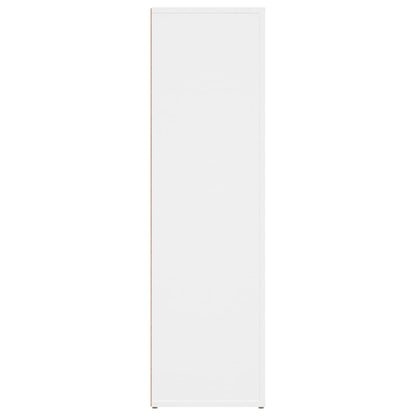 vidaXL Commode blanche 80x30x106 cm en bois d'ingénierie