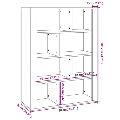vidaXL Commode blanche 80x30x106 cm en bois d'ingénierie