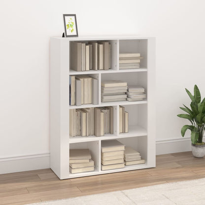 vidaXL Commode blanche 80x30x106 cm en bois d'ingénierie