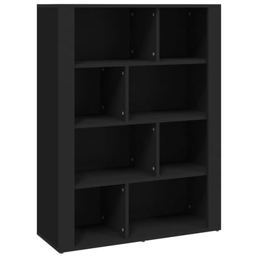 vidaXL Bahut noir 80x30x106 cm en bois d'ingénierie