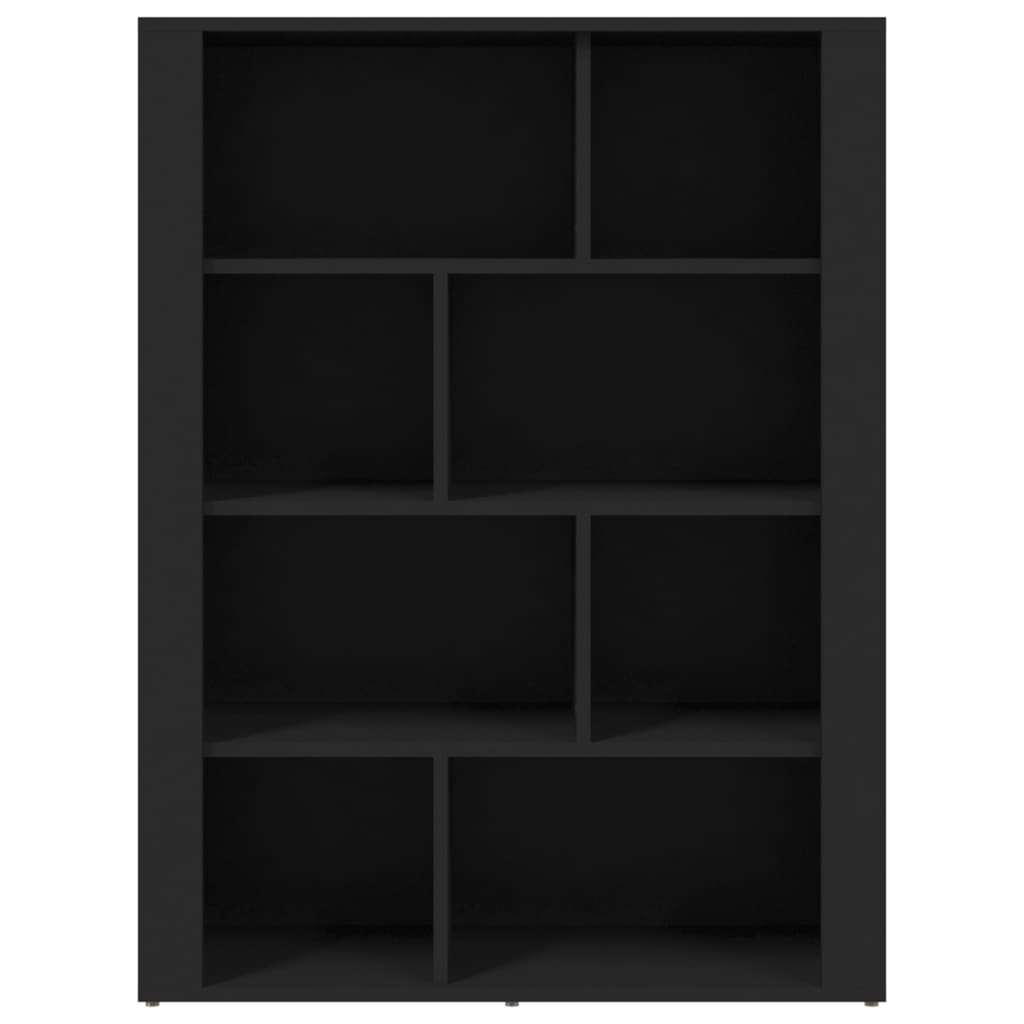vidaXL Bahut noir 80x30x106 cm en bois d'ingénierie