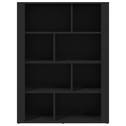 vidaXL Bahut noir 80x30x106 cm en bois d'ingénierie