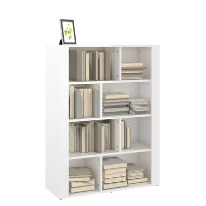vidaXL Bahut blanc brillant 80x30x106 cm Aggloméré