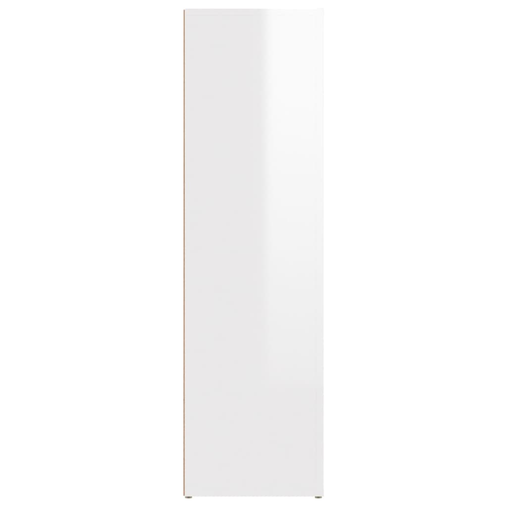 vidaXL Bahut blanc brillant 80x30x106 cm Aggloméré