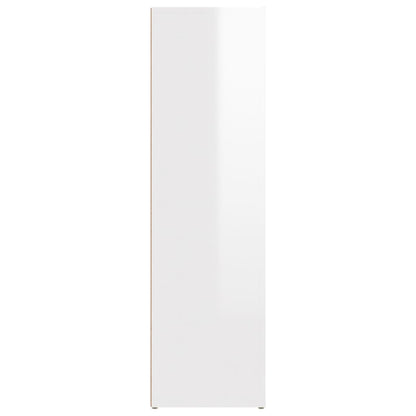 vidaXL Bahut blanc brillant 80x30x106 cm Aggloméré