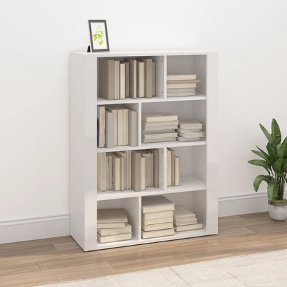 vidaXL Bahut blanc brillant 80x30x106 cm Aggloméré