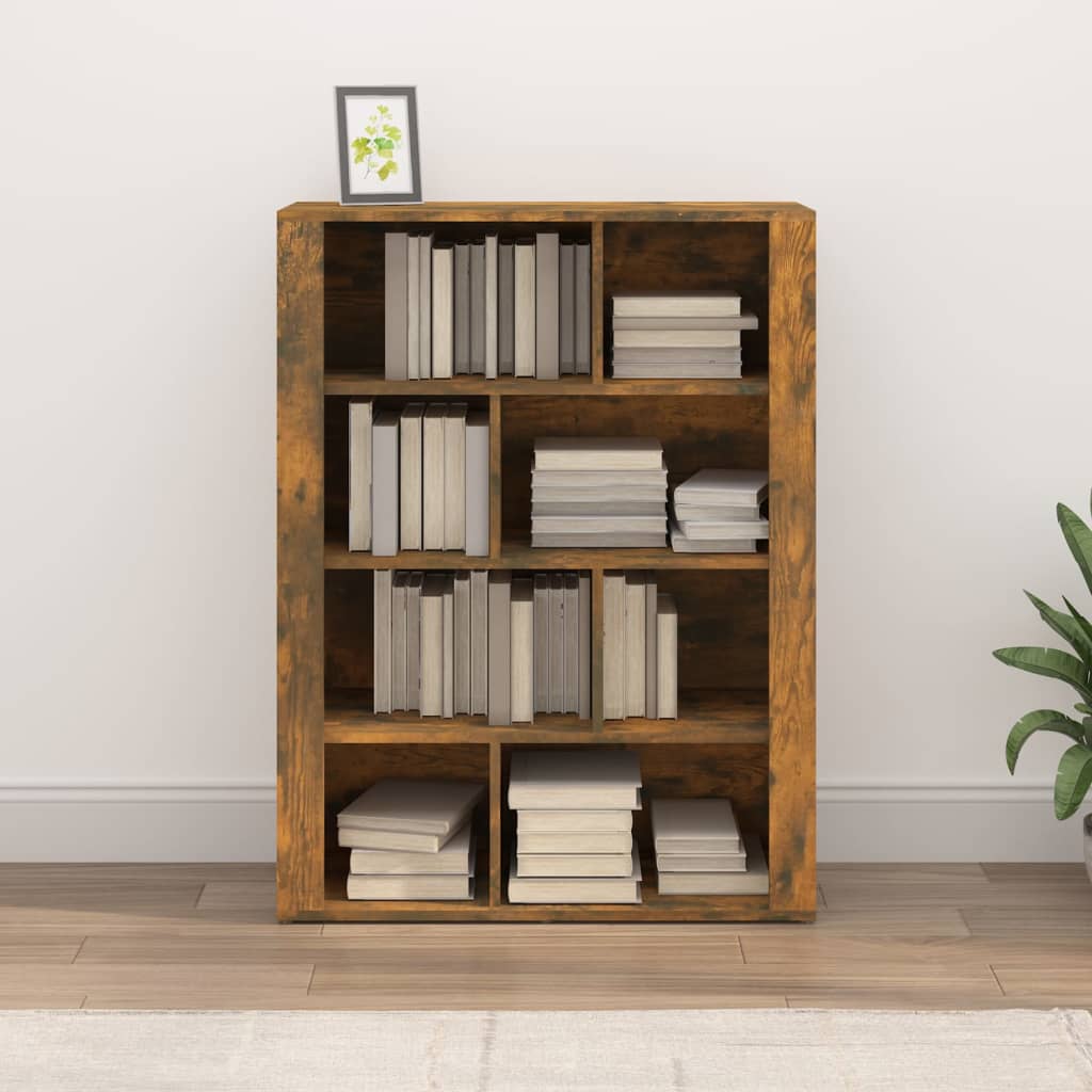vidaXL Buffet en chêne fumé 80x30x106 cm Bois d'ingénierie