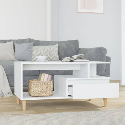 vidaXL Couchtisch Weiß 90x49x45 cm Holzwerkstoff