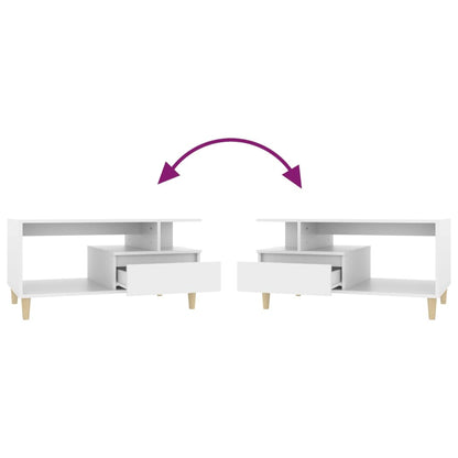 vidaXL Couchtisch Weiß 90x49x45 cm Holzwerkstoff