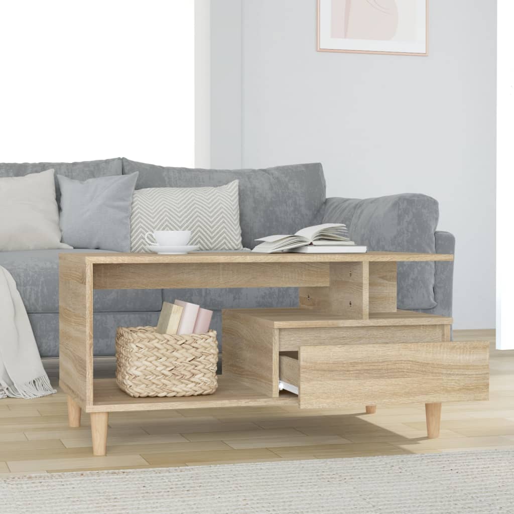 vidaXL Couchtisch Sonoma-Eiche 90x49x45 cm Holzwerkstoff