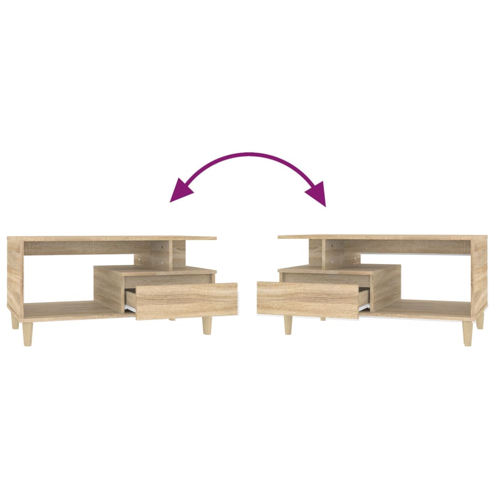 vidaXL Couchtisch Sonoma-Eiche 90x49x45 cm Holzwerkstoff