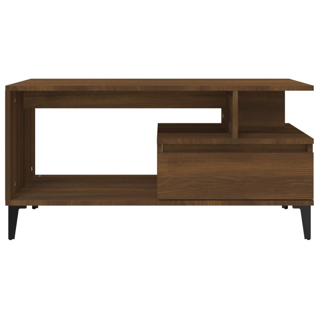 vidaXL Table basse aspect chêne marron 90x49x45 cm Aggloméré